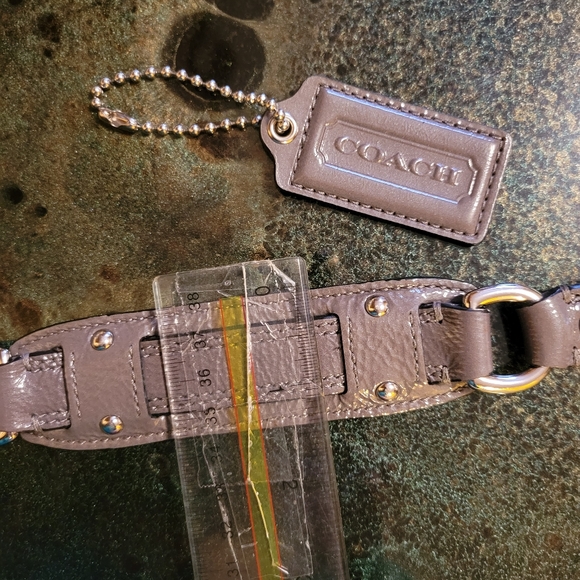 COACH DARK GRAY LEATHER REPLACEMENT SHOULDER STRAP & HANGTAG - Picture 5 of 16